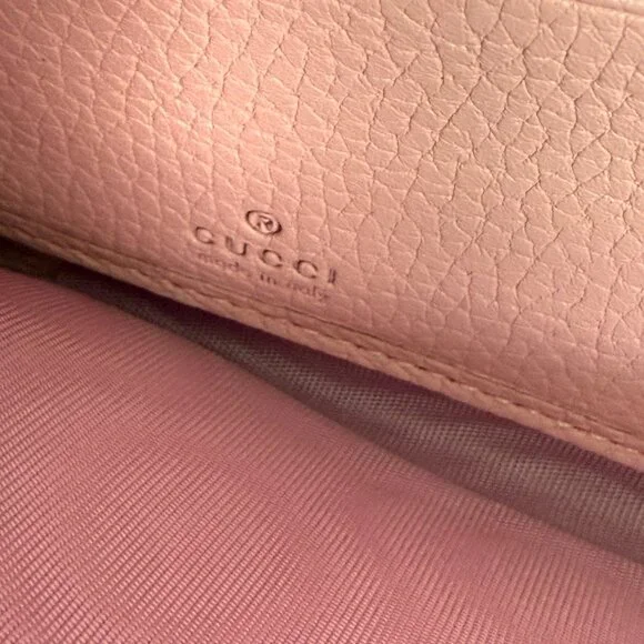 Gucci Bamboo GG Pink Leather Zip Around Long Wallet 739499 AABXM 5823